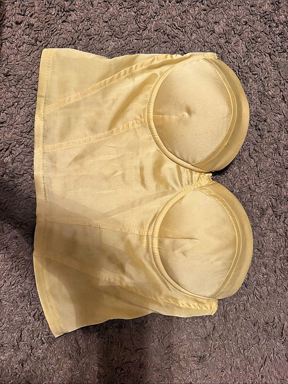 Princess Polly wired yellow tub top